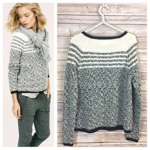 Felted Wool Sweater Fair Isle Boucle Lou & Grey Marl Size Medium